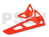 FUP-011K - FUSUNO CLEARCOATED Painted Neon Red Fiberglass Horizontal/Vertical Fins - Trex 600 XL Nitro / Electric ( 15mm longer) 2mm